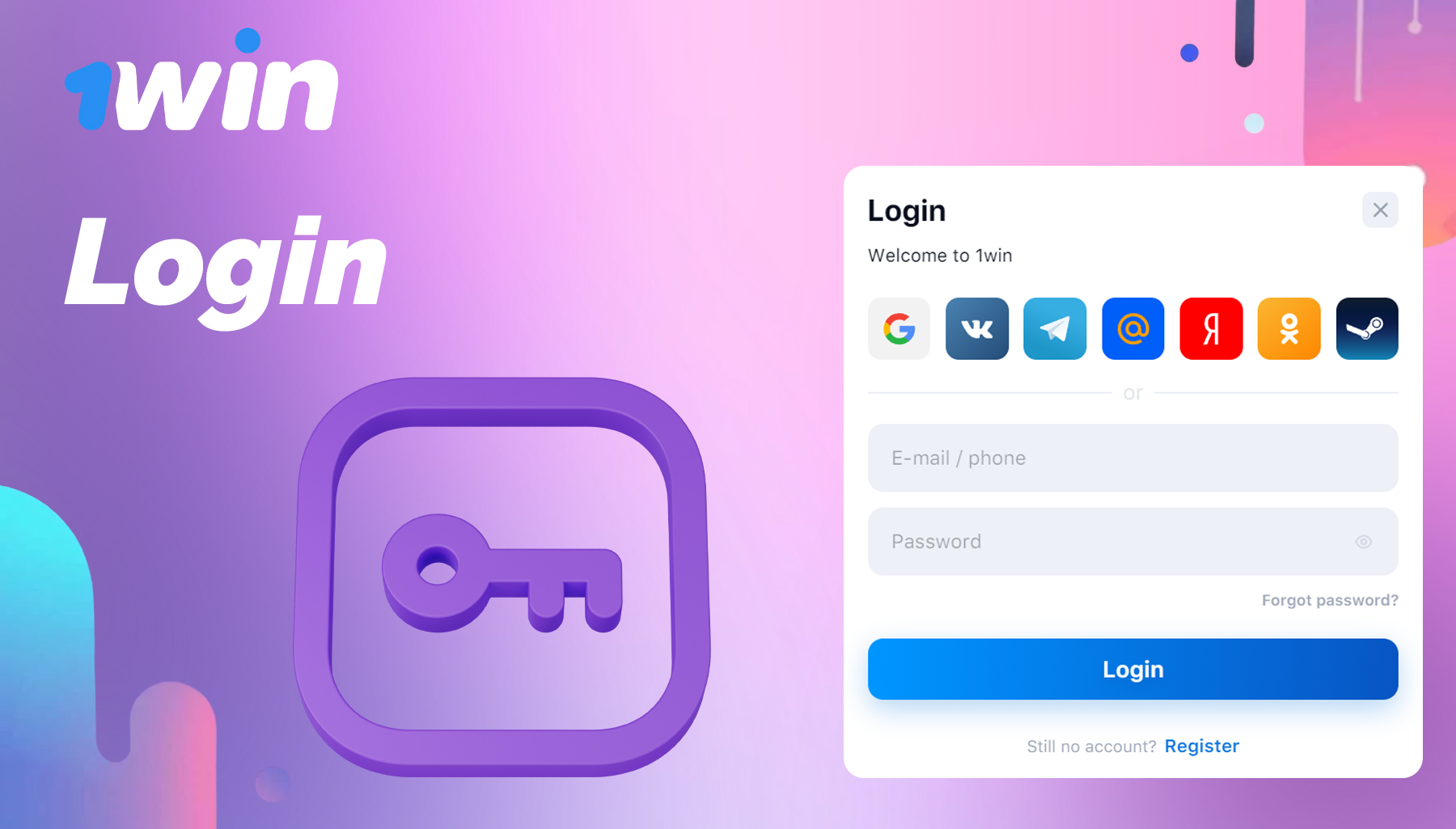 how to login into your account 1win